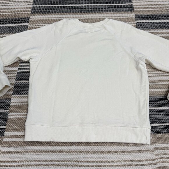 MOTHER The Square Bummer Sweatshirt Crewneck Pullover Ivory Cream Size Small - Picture 6 of 13